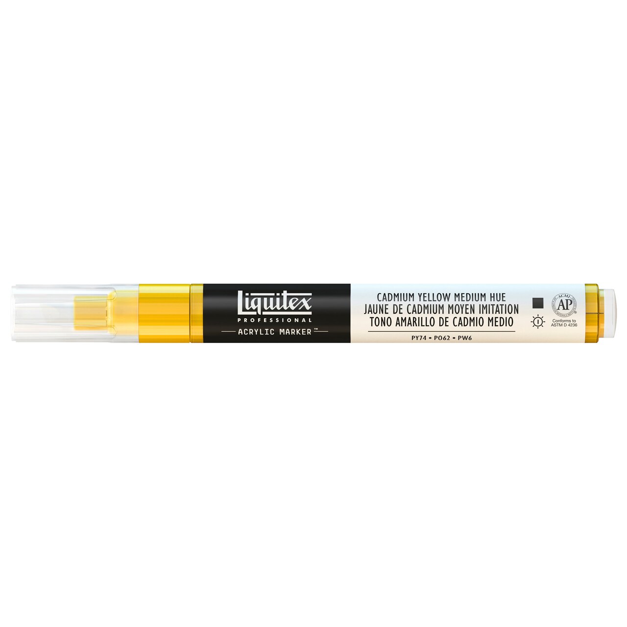 Liquitex Paint Marker, Fine, 2Mm Chisel Nib, Cadmium Yellow Medium Hue